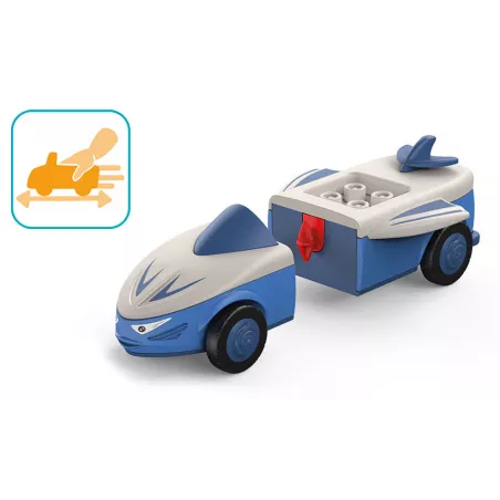 Juguete modular Mike Moby de metal y plástico para desarrollo motor infantil.