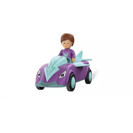 Juguete Toddys Jim Jumpy con vehículo de fricción y muñeco articulado modular para niños desde 18 meses.