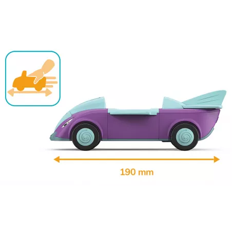 Juguete Toddys Jim Jumpy con vehículo de fricción y muñeco articulado modular para niños desde 18 meses.