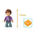 Juguete Toddys Jim Jumpy con vehículo de fricción y muñeco articulado modular para niños desde 18 meses.