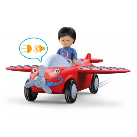 Avión de juguete modular Leo Loco de Siku con efectos de luz y sonido.