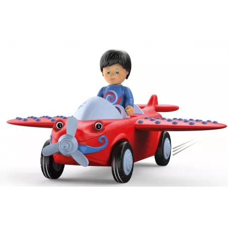 Avión de juguete modular Leo Loco de Siku con efectos de luz y sonido.