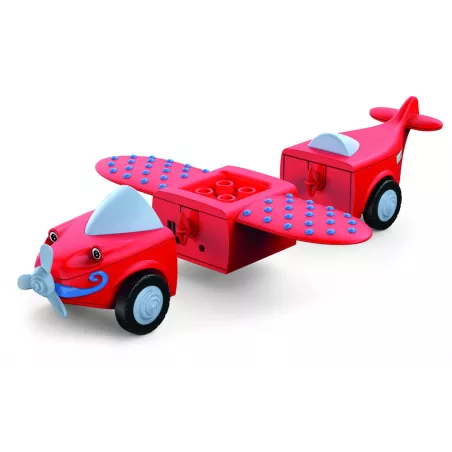 Avión de juguete modular Leo Loco de Siku con efectos de luz y sonido.