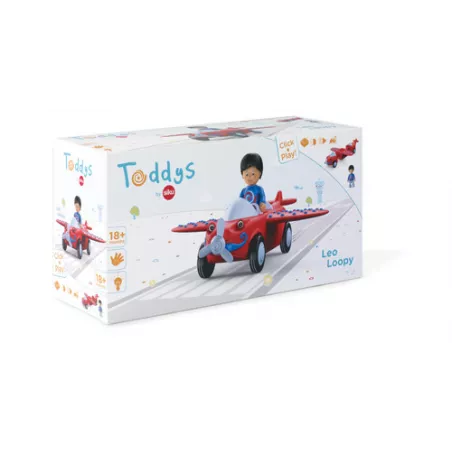 Avión de juguete modular Leo Loco de Siku con efectos de luz y sonido.