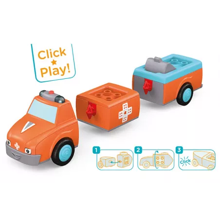 Ambulancia de juguete Amby y figura Anna de Toddys por Siku con sistema Click and Play.