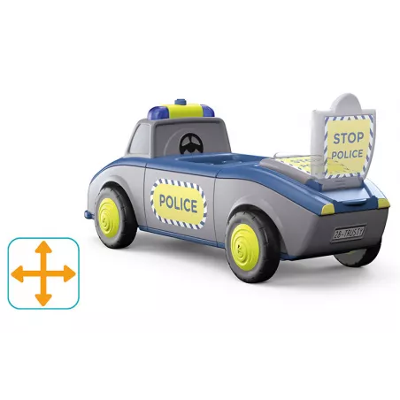 Vehículo de policía de juguete modular Tom de Confianza con luces y sonidos para niños.