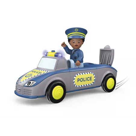 Vehículo de policía de juguete modular Tom de Confianza con luces y sonidos para niños.