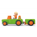 Tractor de juguete Siku Toddys Frank Farmy con remolque desmontable para niños a partir de 24 meses.