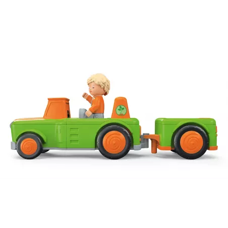 Tractor de juguete Siku Toddys Frank Farmy con remolque desmontable para niños a partir de 24 meses.