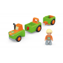 Tractor de juguete Siku Toddys Frank Farmy con remolque desmontable para niños a partir de 24 meses.