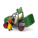 Set de juguete Schleich con todoterreno 4x4, figura de granjero y animales del bosque.