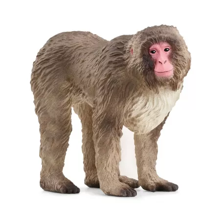 Figura realista de macaco japonés Schleich con pelaje espeso y detallado para niños y coleccionistas.