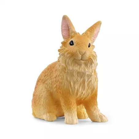 Conejo cabeza de león de juguete Schleich con diseño realista y melena detallada.