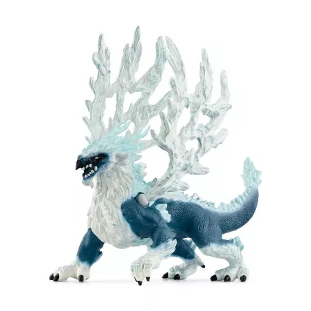 Figura de juguete del dragón de hielo de Eldrador con detalles realistas.