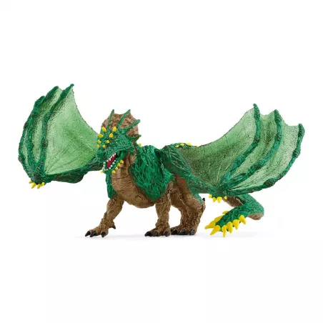 Figura coleccionable del Dragón de la Selva de Schleich Eldrador con mandíbula articulada y cola con púas.