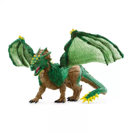 Figura coleccionable del Dragón de la Selva de Schleich Eldrador con mandíbula articulada y cola con púas.