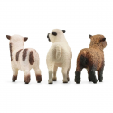 Set de tres figuras de ovejas de juguete Schleich para granja infantil
