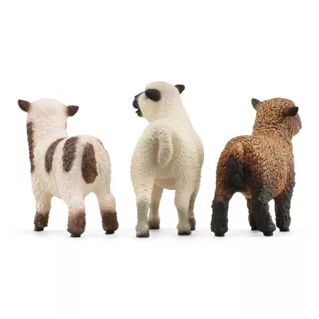 Set de tres figuras de ovejas de juguete Schleich para granja infantil