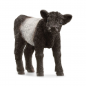 Figura de juguete de ternero Galloway de Schleich pintada a mano.