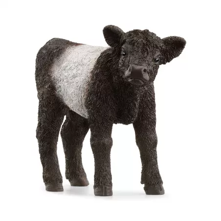 Figura de juguete de ternero Galloway de Schleich pintada a mano.