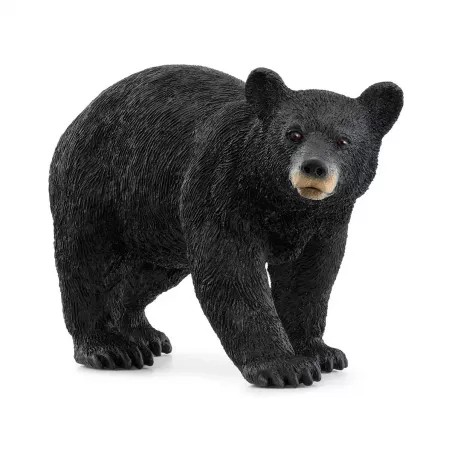 Figura de juguete detallada de oso negro americano Schleich para niños y coleccionistas.