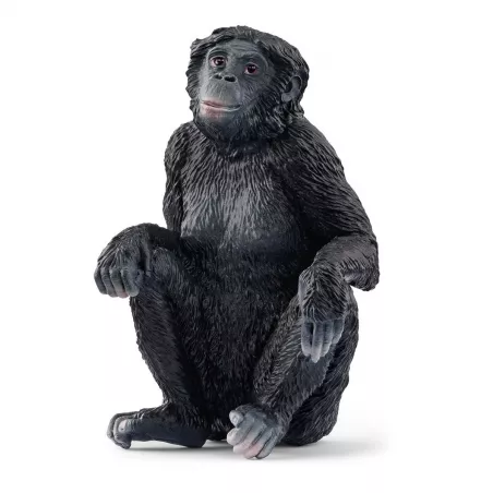 Figura realista de bonobo hembra de juguete marca Schleich para coleccionistas y niños.