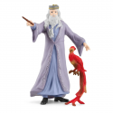 Figura coleccionable Schleich de Albus Dumbledore con su fénix Fawkes de Harry Potter.