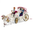 Carruaje nupcial de juguete Schleich con figuras de Emily, Toby y caballo lipizano