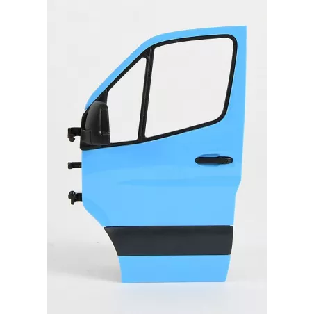 Puerta de conductor azul de repuesto para camión transportador de animales MB Sprinter de Bruder escala 1:16.