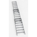 Escalera de juguete a escala 1:16 de plástico resistente para dioramas y escenarios de construcción.