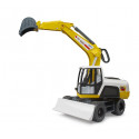 Excavadora móvil ROADMAX de Bruder, juguete infantil con brazo articulado funcional y cabina giratoria.