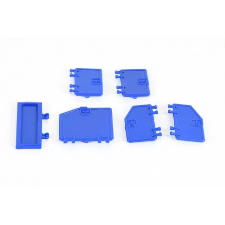 Tapas de servicio azules para camión de juguete RAM Service Truck de Bruder a escala 1:16.