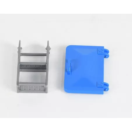 Set de escaleras y tapas de cajas de juguete Bruder para camiones de carga.