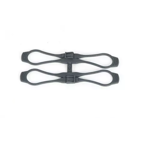 Correas de tensión de juguete Bruder para asegurar carga en camiones y vehículos infantiles.