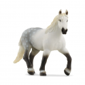 Yegua Percherón de juguete Schleich detallada y robusta para juego infantil y coleccionismo.