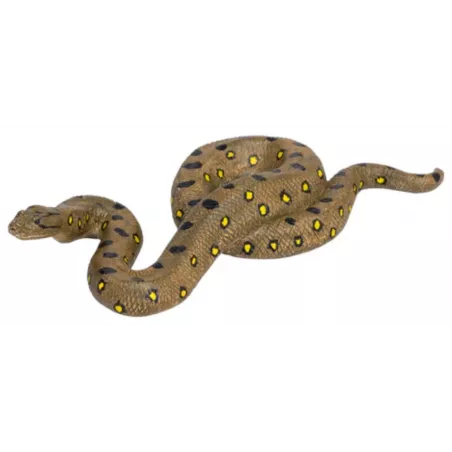 Figura realista de serpiente anaconda de juguete para coleccionistas, réplica detallada del reptil del Amazonas.