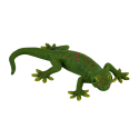 Figura realista de geco lagarto Mojo pintada a mano, ideal para coleccionistas y educación.