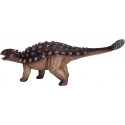 Figura realista de anquilosaurio con armadura detallada para coleccionistas de dinosaurios.