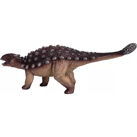 Figura realista de anquilosaurio con armadura detallada para coleccionistas de dinosaurios.