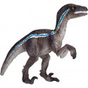 Figura realista de dinosaurio Velociraptor a pie de Mojo pintada a mano para juego y coleccionismo.