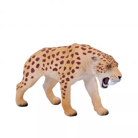 Figura realista de Smilodón dientes de sable de Mojo para coleccionistas y juego educativo.
