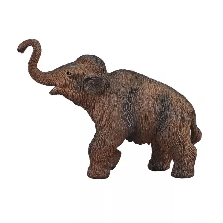 Figura realista de mamut lanudo bebé marca Mojo pintada a mano para colección y juego educativo.