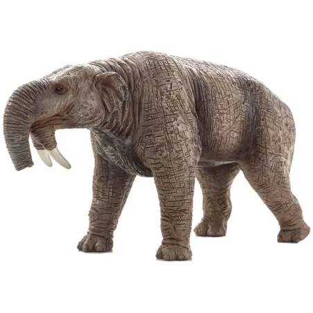 Figura realista y detallada de Deinotherium de Mojo, juguete coleccionable de elefante prehistórico.