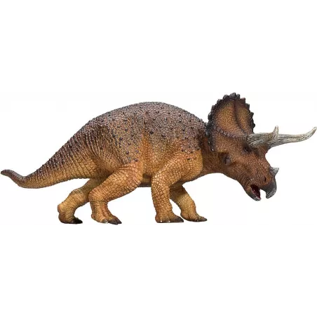 Figura realista de dinosaurio Triceratops detallada para coleccionistas y niños.