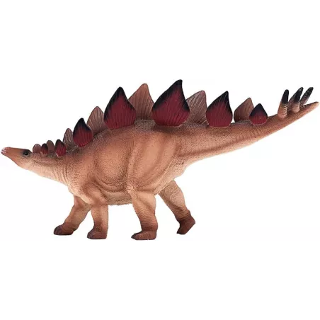 Figura de dinosaurio Stegosaurus de Mojo pintada a mano con detalles realistas.