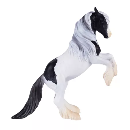Figura de juguete de caballo semental Gypsy Vanner de Mojo, detallada y realista.