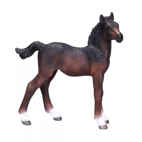 Figura de juguete de potro Hannover marrón pintado a mano Mojo