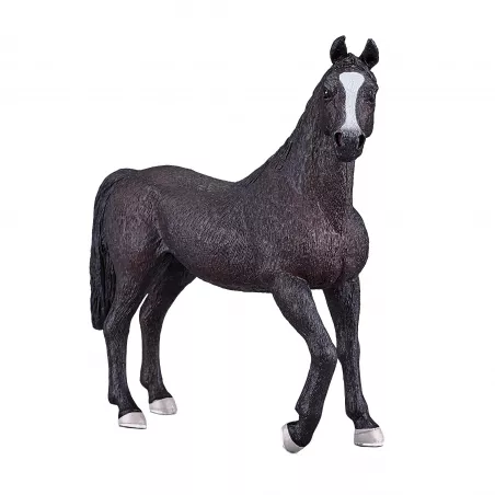 Figura de juguete de semental árabe negro de Mojo con detalles realistas.