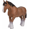 Figura de juguete de caballo Clydesdale marrón percherón de la marca Mojo