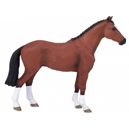 Figura realista de caballo holandés de juguete marca Mojo pintada a mano.